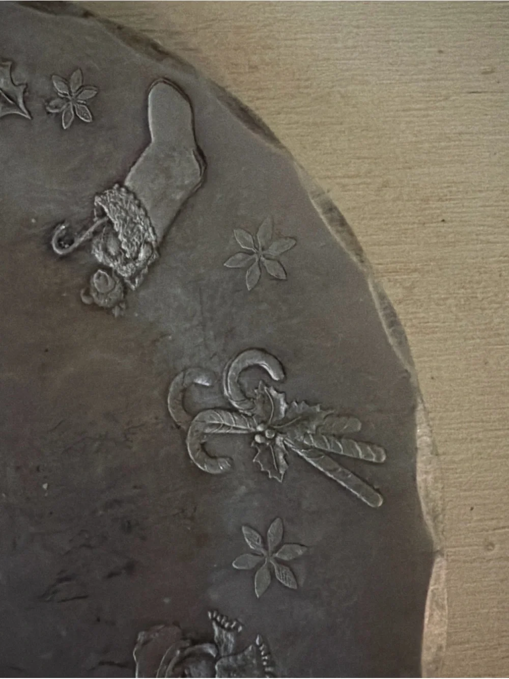 American Forging, Hand Forged in the USA, 6 inch Diameter Christmas Plate.